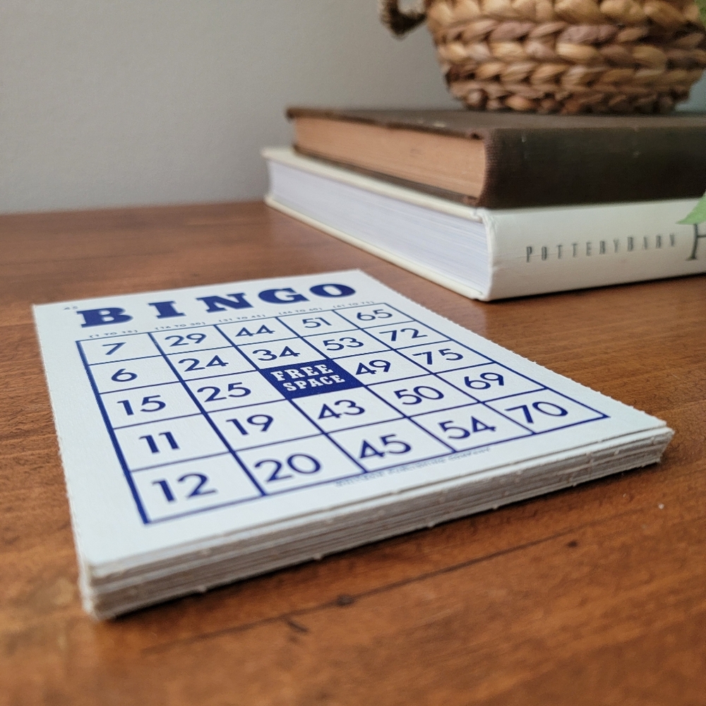 Vintage 1960's Bingo Cards Whitman Publishing Company Lot Of 15 Blue & Cream - Picture 3 of 10
